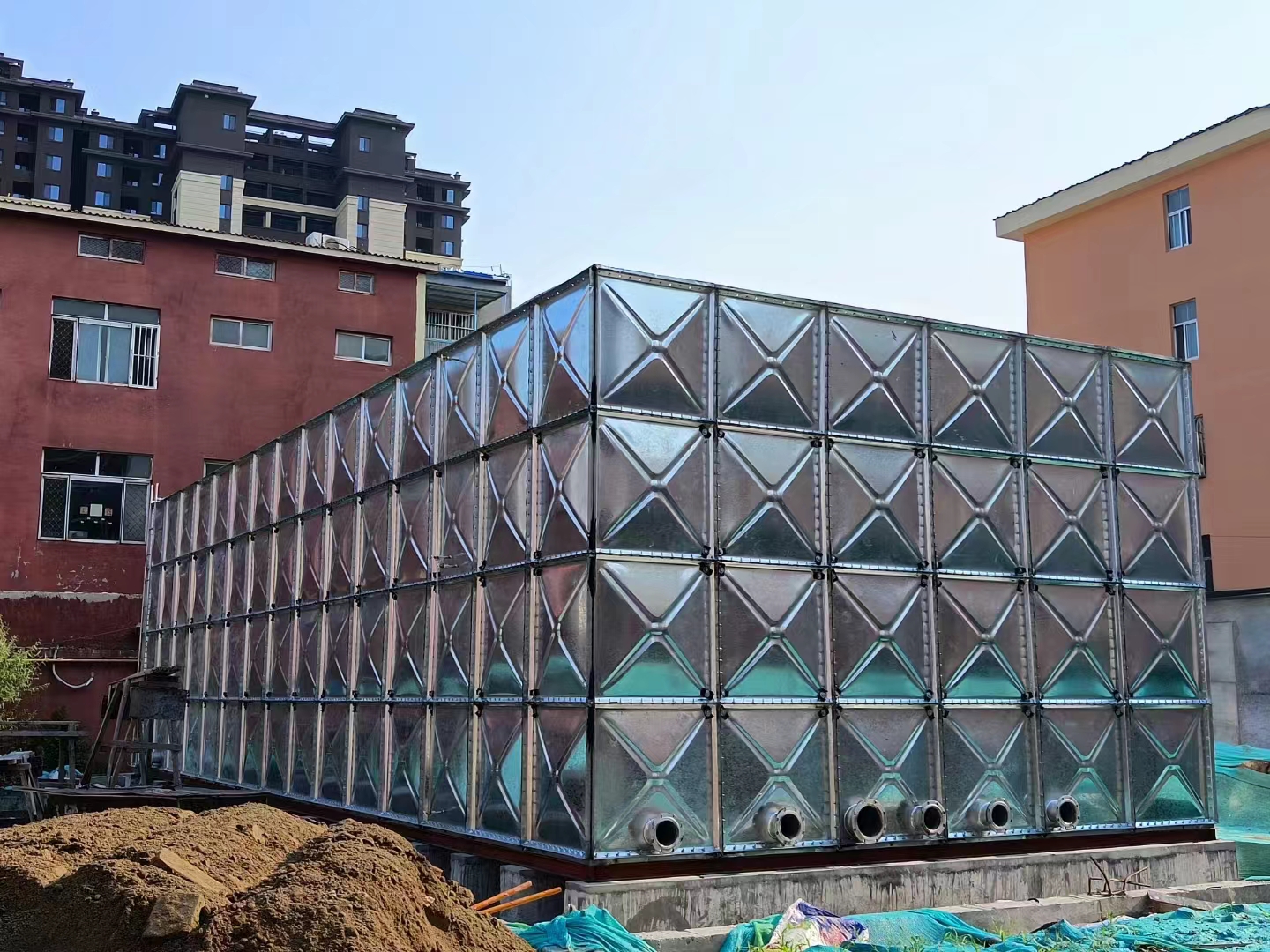 镀锌钢板水箱 施工案例