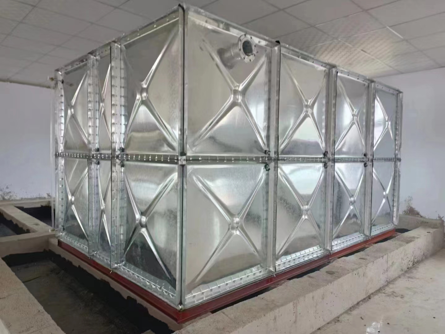 镀锌钢板水箱 施工案例