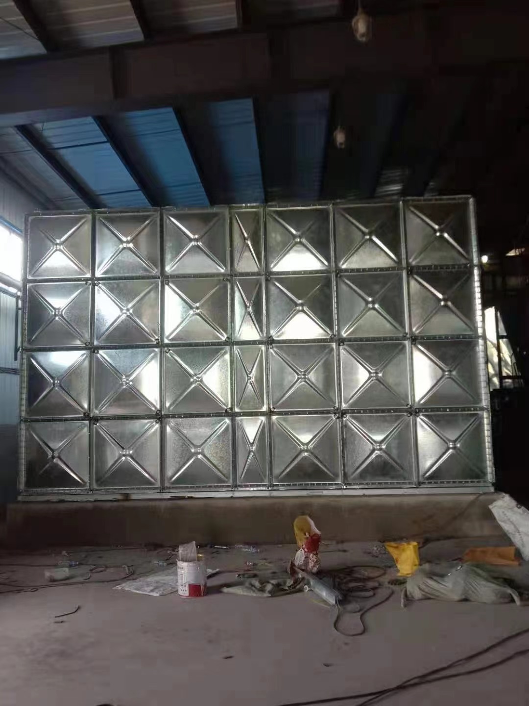 镀锌钢板水箱 施工案例